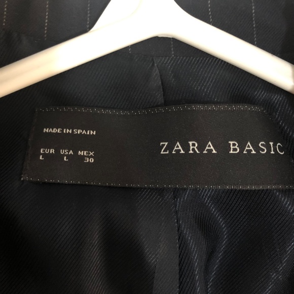 Zara Navy Pinstripe Blazer - Picture 4 of 4